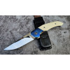 БІЛИЙ РАПТОР авторський складаний ніж ручної роботи Androshchuk Knives, сталь CPM S125V, 65 HRC, купити ніж Україна